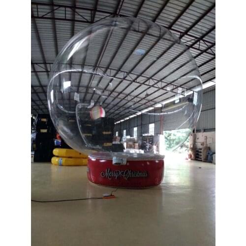4m Hot Sale Inflatable Snow Globe Christmas PVC Balloons Inflatable Decoration Ball .Customized Large Transparent Snowball