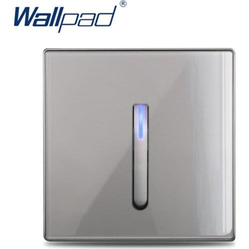 Gray Glass Wall Light Switch Piano Key 1 2 3 4 Gang Ethernet RJ45 CAT6 HDMI USB Charge TV Satellite Socket Round Corner L6 Range