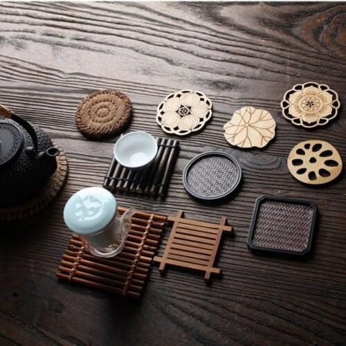 Multi-designs Quietly Elegant Coaster for Tea Cup Tea Ceremony Supplies Chinese Teaism Teacup Mat Tea Table Decorative Cup Pad