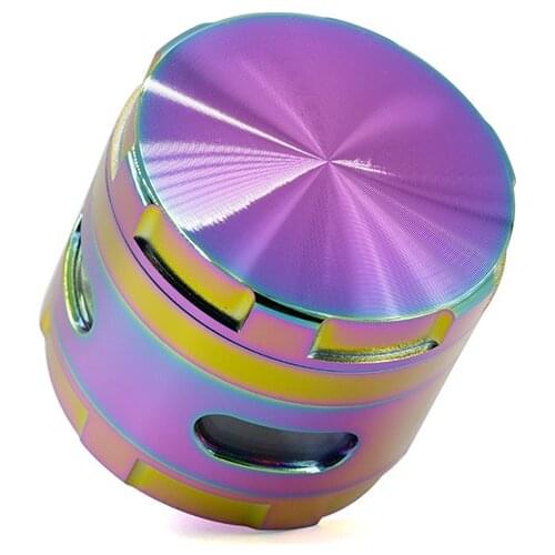 New 4-layer Diameter 63MM Zinc Alloy Ice-blue CNC Spice Mill Tobacco Herb Grinder for Smoker As Smoking Accessory Crusher 2020