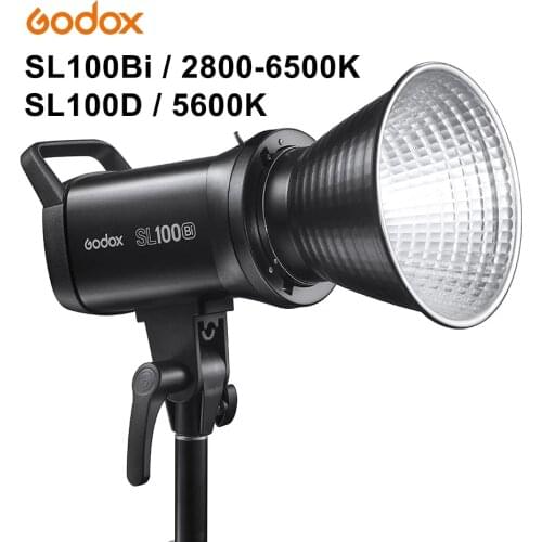 Godox SL100Bi SL100D LCD Panel Photography Lighting 5600K / Bi-Color 2800-6500K Bowens Mount Studio Light 100W Outdoor Shooting
