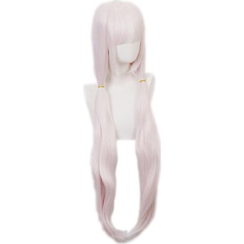 Nekopara Vanilla Cosplay Wig 80cm long Ponytails Light pink Synthetic hair Heat Resistant