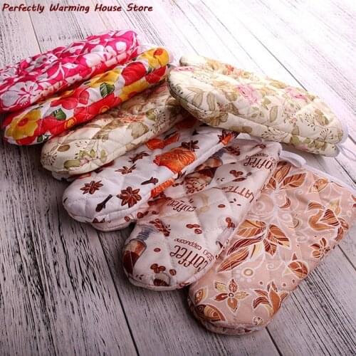 1Pcs Microwave Oven Glove Kitchen Tool Mitten Terylene Insulated Heatproof Resistant Non-slip Baking Gloves Thickening