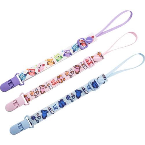Adjustable Baby Pacifier Clip Pacifier Chain Dummy Clip Nipple Holder for Nipples Children Pacifier Clips Teether Anti-drop Rope