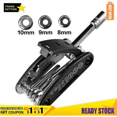 LAMEZIA 16 In 1 Multifunction Universal Wrench Set Hex Spoke Cycling Screwdriver Bicycle Repair Tools Kit