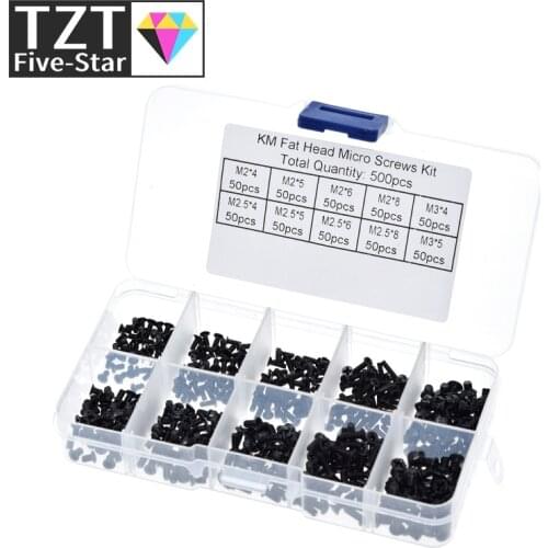 500Pcs M2 M2.5 M3 KM Screw Flat Head Phillips Screws Laptop Notebook Screws Set Kit for computer small screw