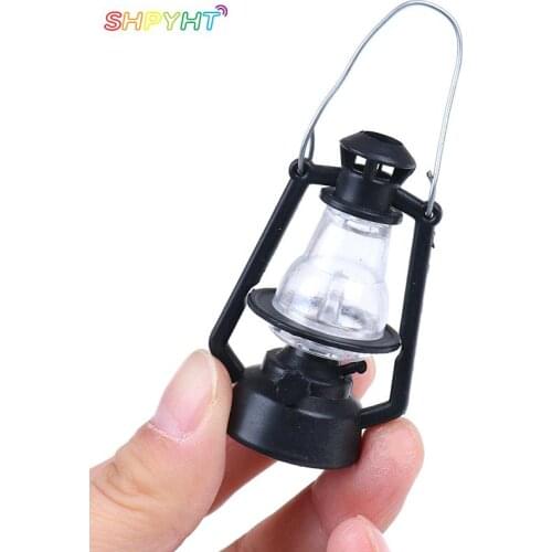 High Quality1:12 Dollhouse children baby gift Toy mini Furniture Miniature Retro black Kerosene lamp