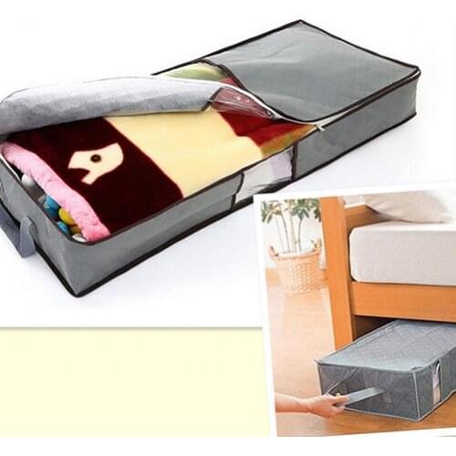 Under Bed Storage Drawer Organizer Non-woven PVC Storage Box for Clothing/Blankets/Shoes