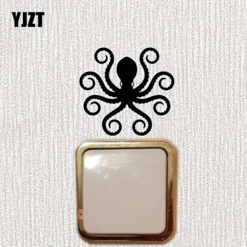 YJZT Cartoon Wall Switch Sticker Vinyl Decal Children Room Decor Sea Animals Octopus Tentacles 17SS0276