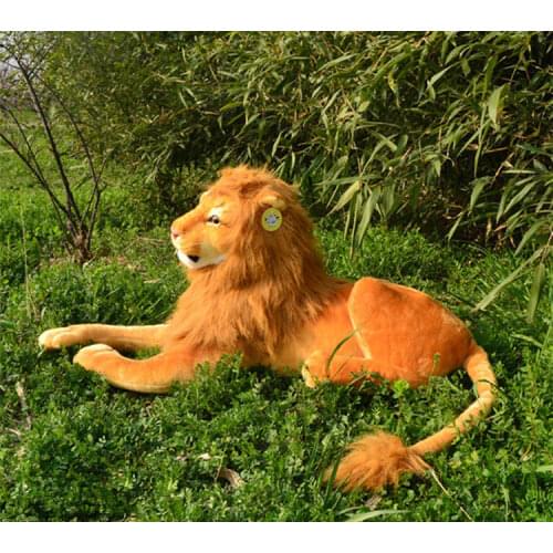 [Funny] Large 85cm Lion King Adult Stuffed Plush doll toy simulation animal prone lion model kids child best gift
