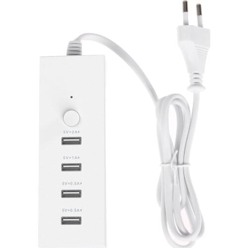 Multifunction 4 Ports USB Charger Quick Charging Smart Plug Power Strip 5V 2A Extension Socket Home Electronics EU Charger