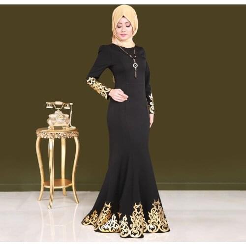 Abayas For Women Muslim Dress Women Gamis Islamic Clothing Muslim Robe Dubai Moslim Jurken Robe Femme Muslim Abaya Dress SL1105
