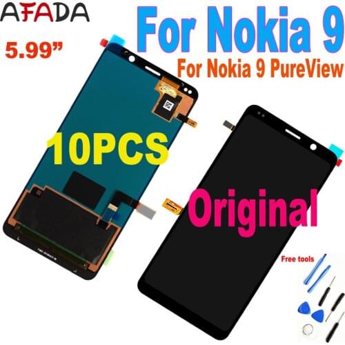 10PCS 5.99" For Nokia 9 PureView LCD Display Touch Screen Digitizer Assembly Replacement For Nokia 9P TA-1094 A-1087 TA-1082 LCD