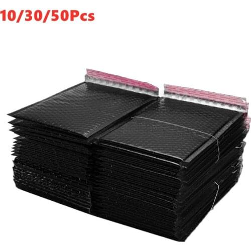 10/30/50Pcs Black 13x15cm Foam Envelope Self Seal Mailers Padded Shipping Envelopes With Bubble Mailing Bag Shipping Packages