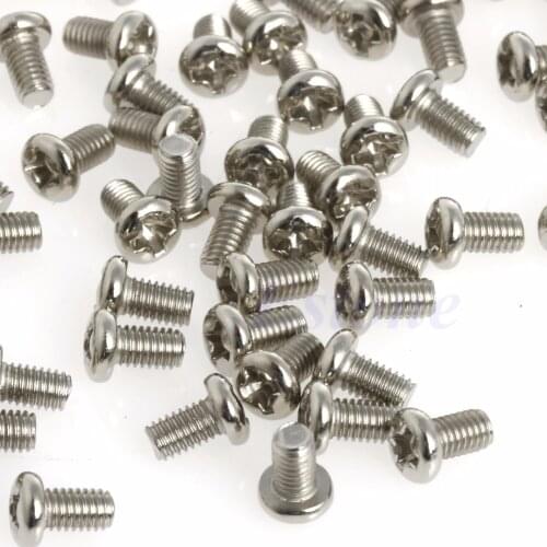 100pcs Metric M3x5mm Phillips Pan Head Screw for 2.5" HDD SSD DVD-ROM Motherboard #D17074