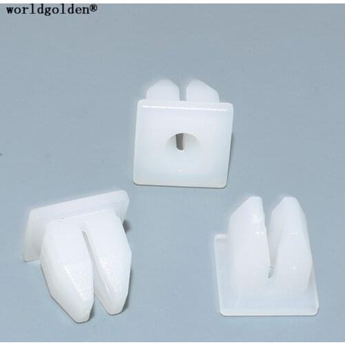 Worldgolden 100pcs plastic fasteners Bumper Mud Guard Nut for Hyundai#14913-05010