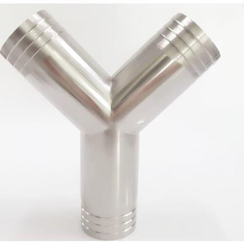 12.7-63mm Hose Barb Butt Welding Y Shaped 3 Way SUS 304 Stainless Steel Sanitary Fitting Spliter Homebrew Beer Wine