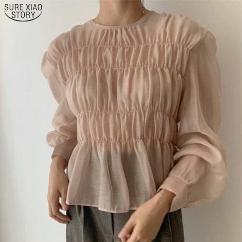 Fashion Women Blouse And Tops 2021 Shirts Blouse Shirt Ladies Tops Lace Blouse Button Short Sleeve Casual V-Neck Solid 3799 50
