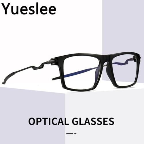 49750 Plastic Titanium Anti Blue Light Retro Square Glasses Frame Men Women Optical Fashion Computer Eyeglasses