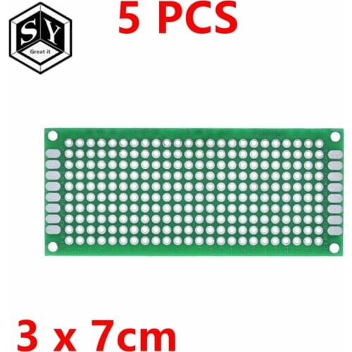 5PCS Great IT 3cm x 7cm Double Side prototype pcb 3*7 Proto Board