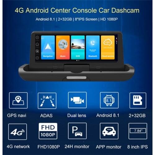 Auto 4G Android 8.1 Car DVR 2+32GB ADAS WiFi GPS Navigation Dashcam HD 1080P Car Video Recorder Automatic Lifting Remote Monitor