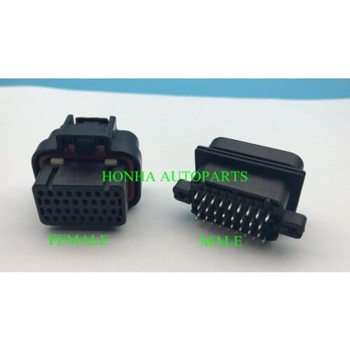 FREE shipping 5 pcs AMP TYCO TE 4-1437290-0 PA66 34 Pin ECU male and Female Waterproof Connector 3-1437290-9