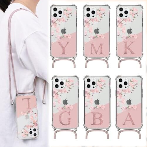 Fundas For Motorola Moto G8 G9 G7 E7 E6 Plus Play Power Sakura Custom Name Letter Lanyards Cases For MotoG8 MotoG9 Coque Bags