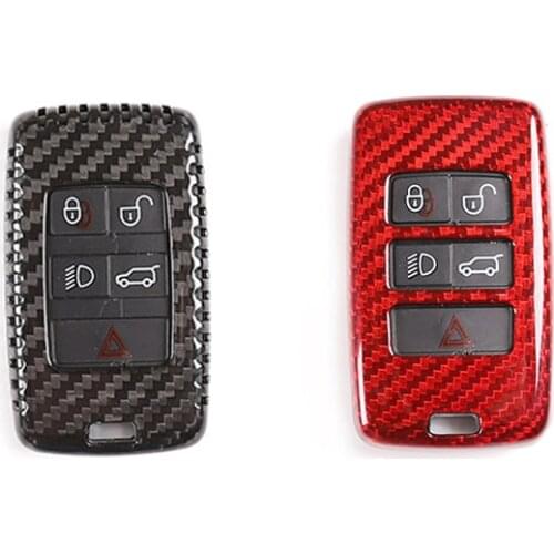Real Carbon Fiber Car Key Shell Cover For Land Rover Discovery sport LR5 L462For Range Rover Sport Vogue Evoque For Jaguar XEXF