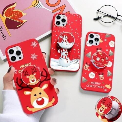 Merry Christmas Funda For Xiaomi Poco X3 NFC F3 M3 Mi 10T 11 Lite A3 Redmi Note 8 9 9T 10 Pro 10s 9s 8T 7 6 5 Stand Holder Case
