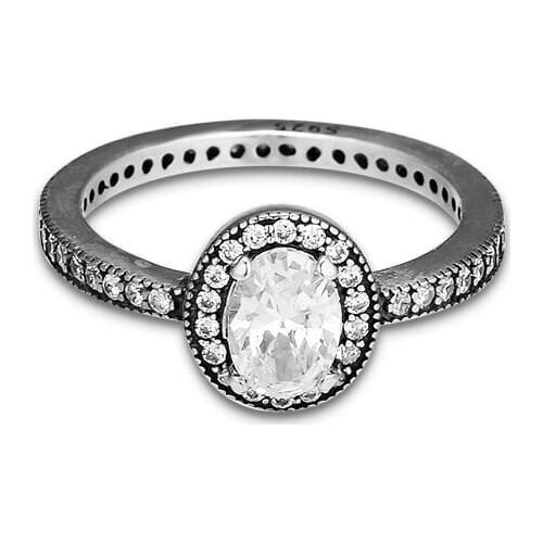 CKK Vintage Elegance Ring 925 Sterling Silver Wedding Original Rings for women Silver 925 anillos mujer Fine Jewelry