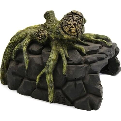 Reptile Breeding Box Shelter Humidify Hide Cave Habitat Decor Terrarium Hideout