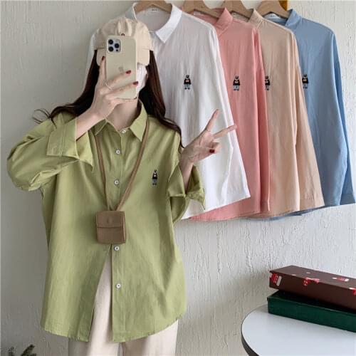 FYCOOKY Women's Shirts With Embroidery