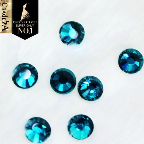 Crystal Castle Indicolite Deluxe Strass Crystal Diy Bridal Shoes Wedding Decoration Blue Hotfix Rhinestones With Excellent Glue