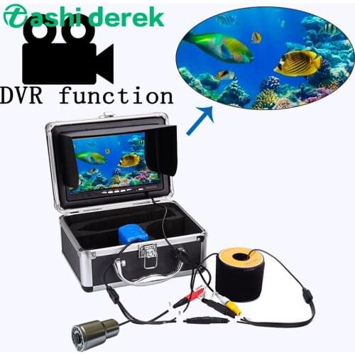 IP68 full waterproof 12 LEDS 7inch fish finder with portable metal case underwater fishing camera support recording video WF13R