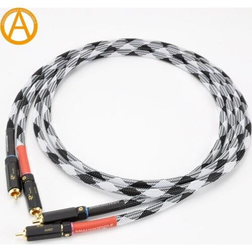 HIFI RCA Cable Pair 6N RCA Interconnect Phono Audio Cable Copper Connector Preamp Power Amplifier Headphone AMP