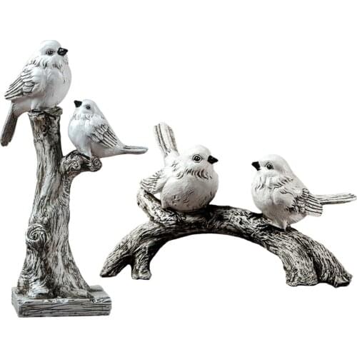 Creative Bird Model Gift Favor Home Decorative Collectible Art Sculpture Ornaments Table Shelves Decorations Animal Miniatures