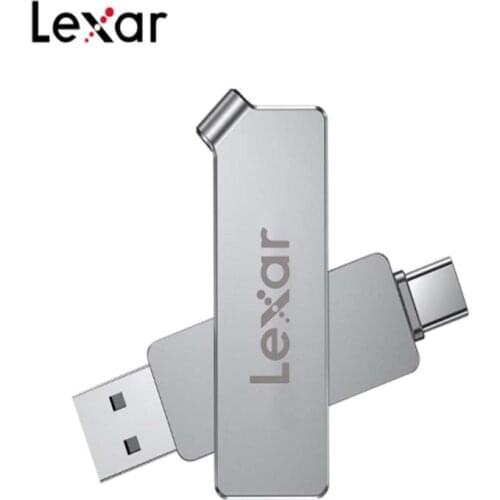 Lexar JumpDrive D30c Memory Stick 32GB 64GB 128GB 256GB USB 3.1 130MB/s Type C Dual Flash Drive Type A U Disk For Phone/Computer