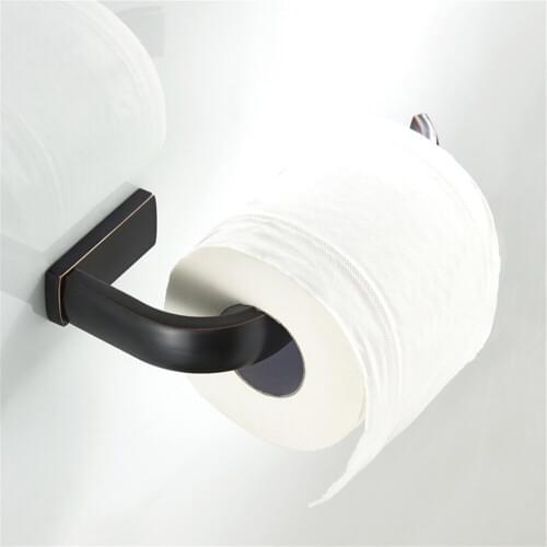 Leyden Toilet Paper Holder ORB Solid BrassWall Mounted Black Tissue Holder Roll Paper Holder Bathroom Accessories Paper Holder