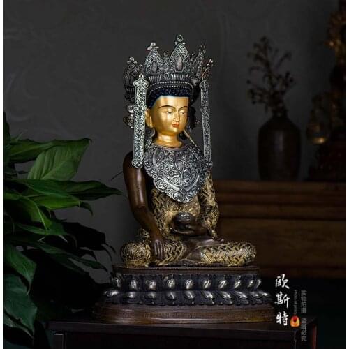 TOP GOOD figure of the Buddha -Tibet Lhasa Jokhang Temple Jue Buddha juewo Buddha statue--HOME ROOM GOD bless 48CM