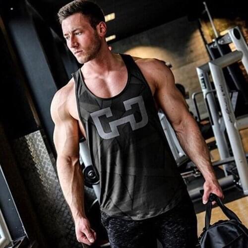 Gym Tank Top Men Bodybuilding Stringers Fitness Sleeveless Tank Top Mens Running Sport Tank Top Man Muscle Training Vest Summer