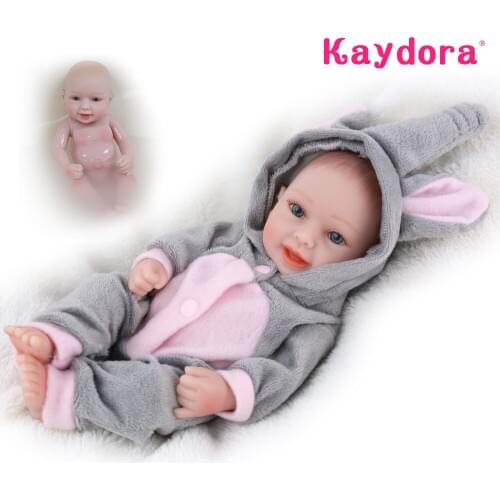 Cute Mini Full Soft Silicone Reborn Baby Dolls 25cm Handmade Adorable Playmates Newborn Bebe Bath Play Toys Kids Christmas Gifts