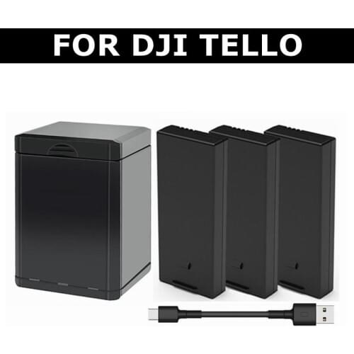 Multi-function Tello Battery Storage Box Charger+1100mAh Tello Flight Lipo Battery For DJI Tello Drone Charging Hub Accessories