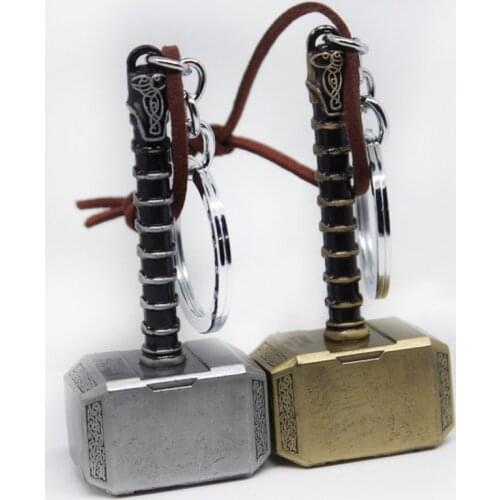 Thor Mjolnir Hammer Metal Key Chains Cosplay Keychain Keyring