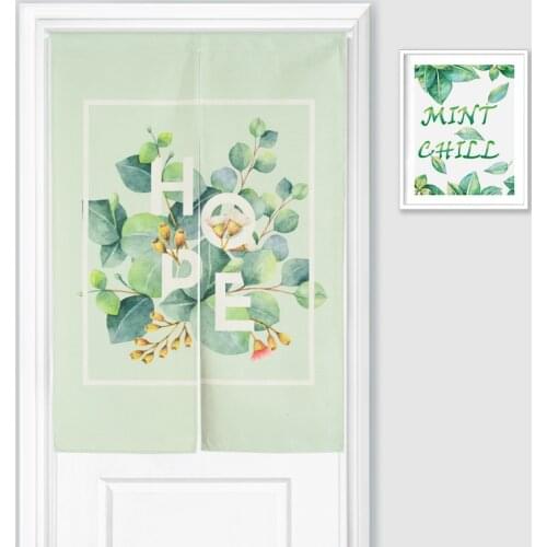 Nordic fresh pastoral literary door curtain fabric partition curtain living room kitchen half curtain water curtain decorative