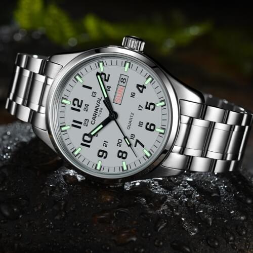 New Switzerland Carnival Luxury Brand Watch Men Japan Quartz Men Watches Luminous Watch Male Waterproof Sapphire Clocks C8638-3