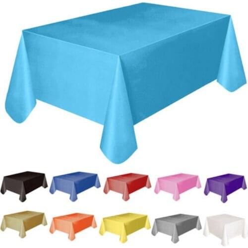 Disposable Table Cloth Anti-oil Solid Event Party Tableware Paper Napkins Plates Plastic Picnic Dinnerware Birthday Supply Tool