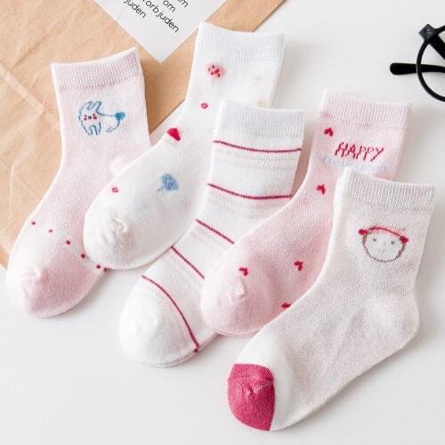 1-12 Years 2021 Spring Summer Boys and Girls Socks Thin Cotton Breathable Mesh Toddlers Socks Cartoon Animal Children Socks