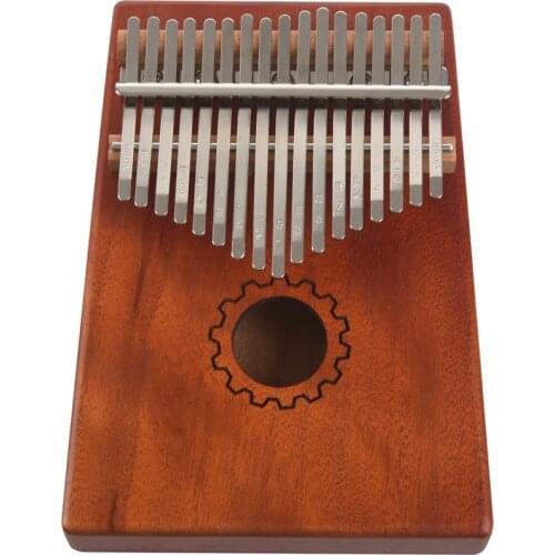 Kalimba Thumb Piano 17 Keys With Mahogany Wooden With Bag, Hammer And Music Book, Perfect For Music Lover, Beginners, Children