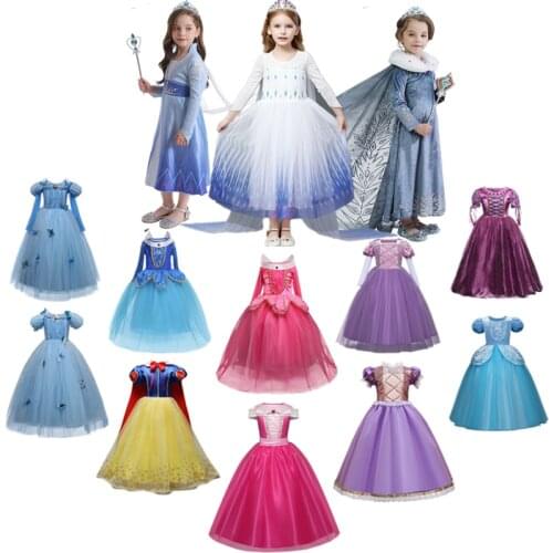 Girls Halloween Princess Costume Kids Carnival Party Cosplay Clothes Children Birthday Disguise Christmas Fancy Dress Up
