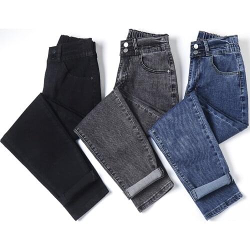 Casual Loose Jeans Women Clothing Plus Size Fashion Double Button High Waist Comfortable Boyfriend Style Denim Pants 5XL